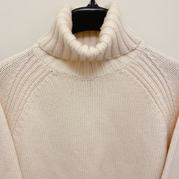 Joseph London Ivory Cream Wool Long Sleeve Turtleneck Knit Sweater Net-A-Porter - Picture 3 of 8